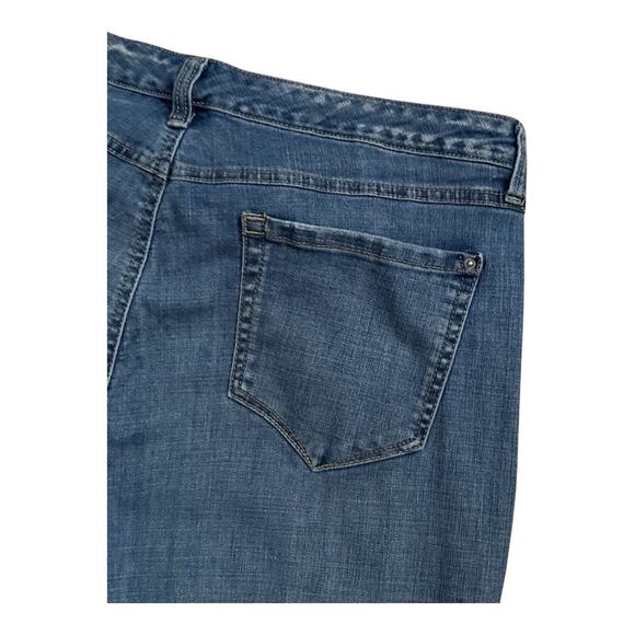 INC Womens Size 16 Ripped Destroyed Boyfriend Blue Jeans 29.5" Inseam - Picture 3 of 6